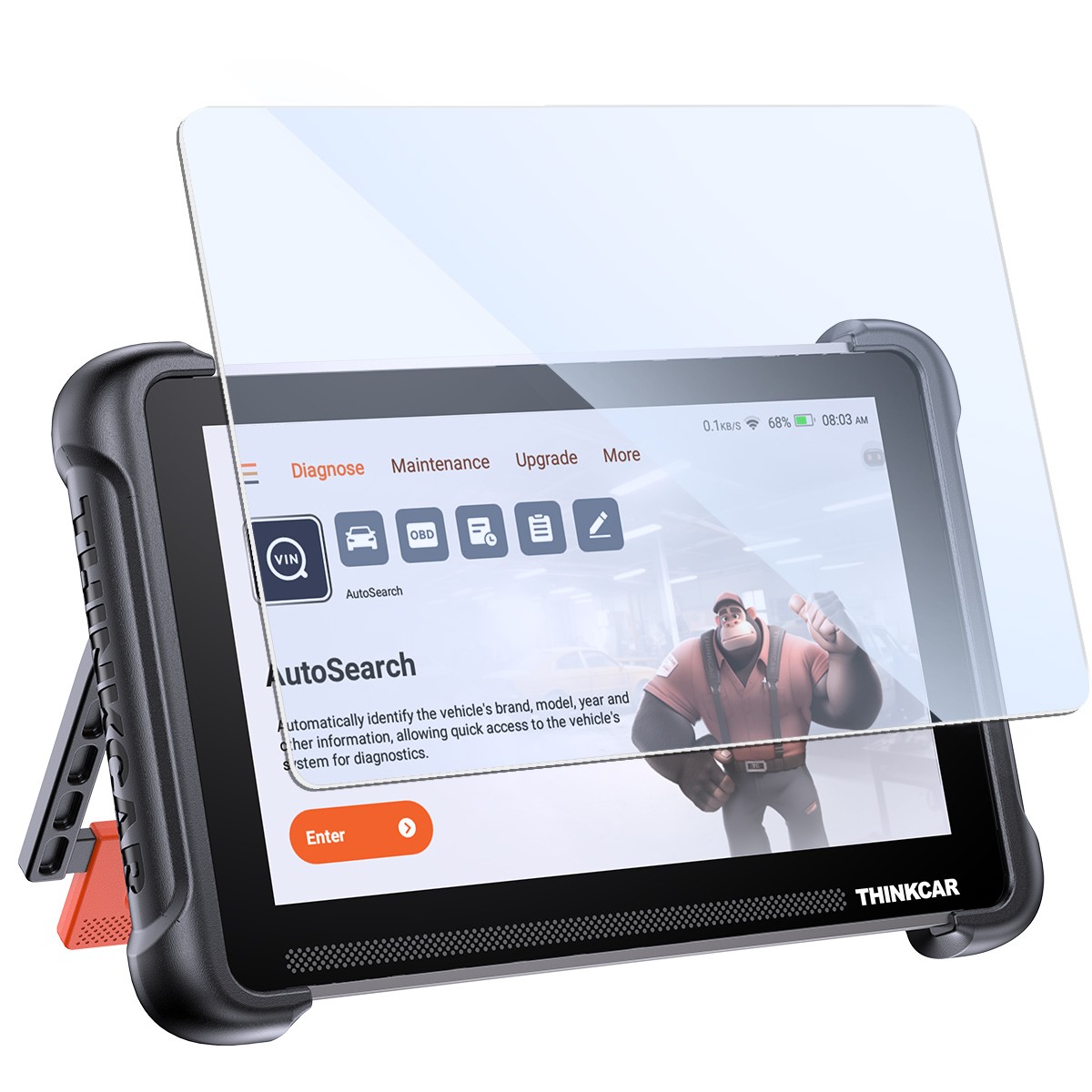 9H Hardness Tempered Glass 8in Screen Protector For Thinkscan 689BT 689 Scanner
