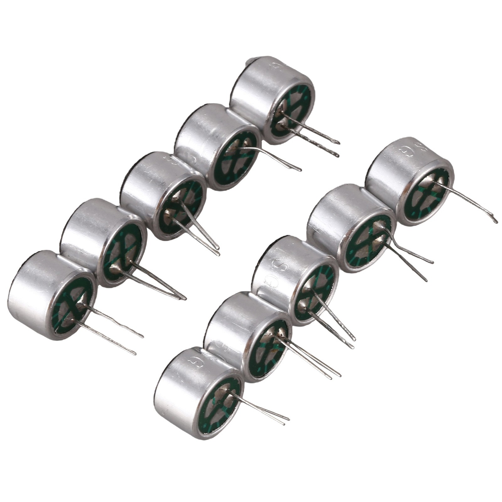 10 PCS 9.7mm x 7mm 2 Pin MIC Capsule Electret Condenser Miniphone V4E68336
