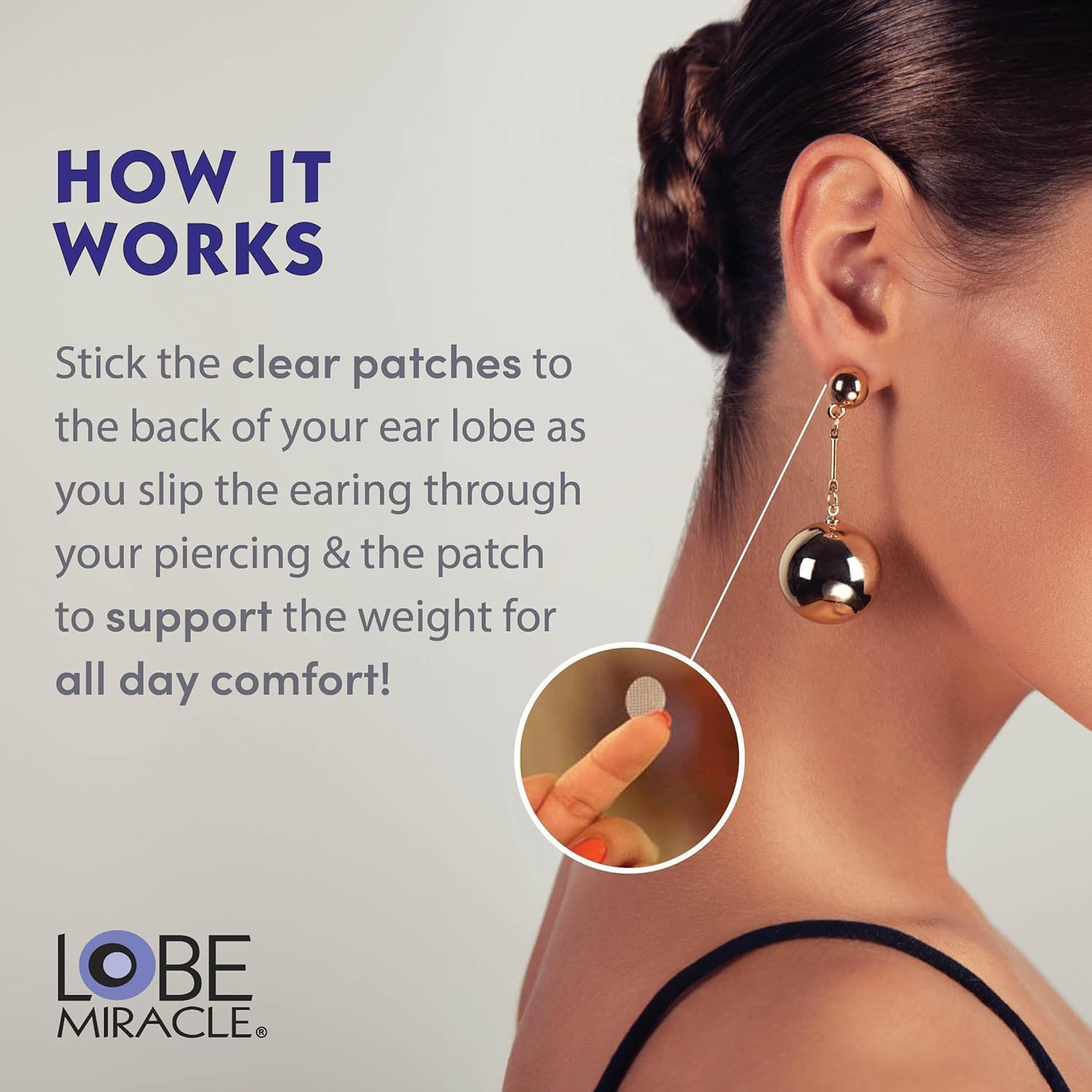- Clear Earring Support Patches