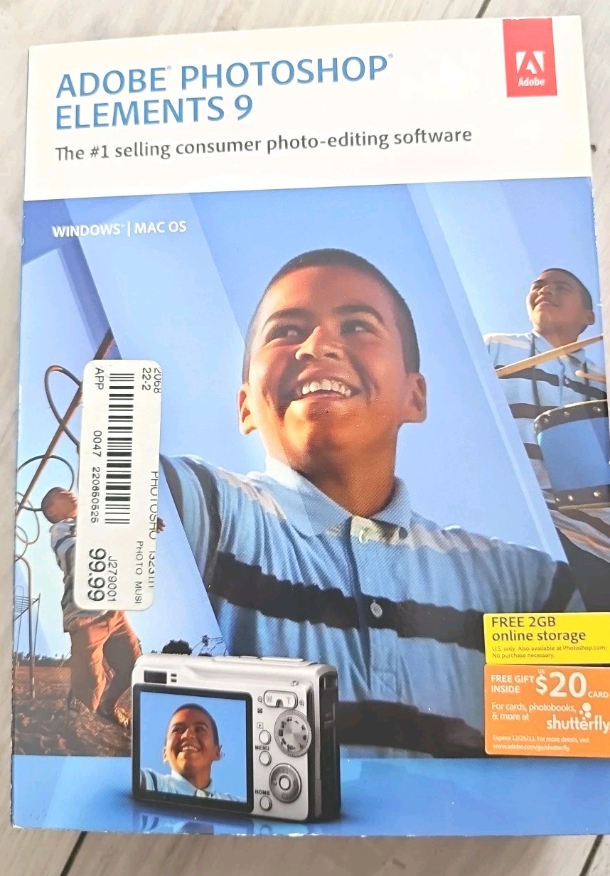 Adobe Photoshop Elements: 9 Photo editing Software (PC, 2010) P