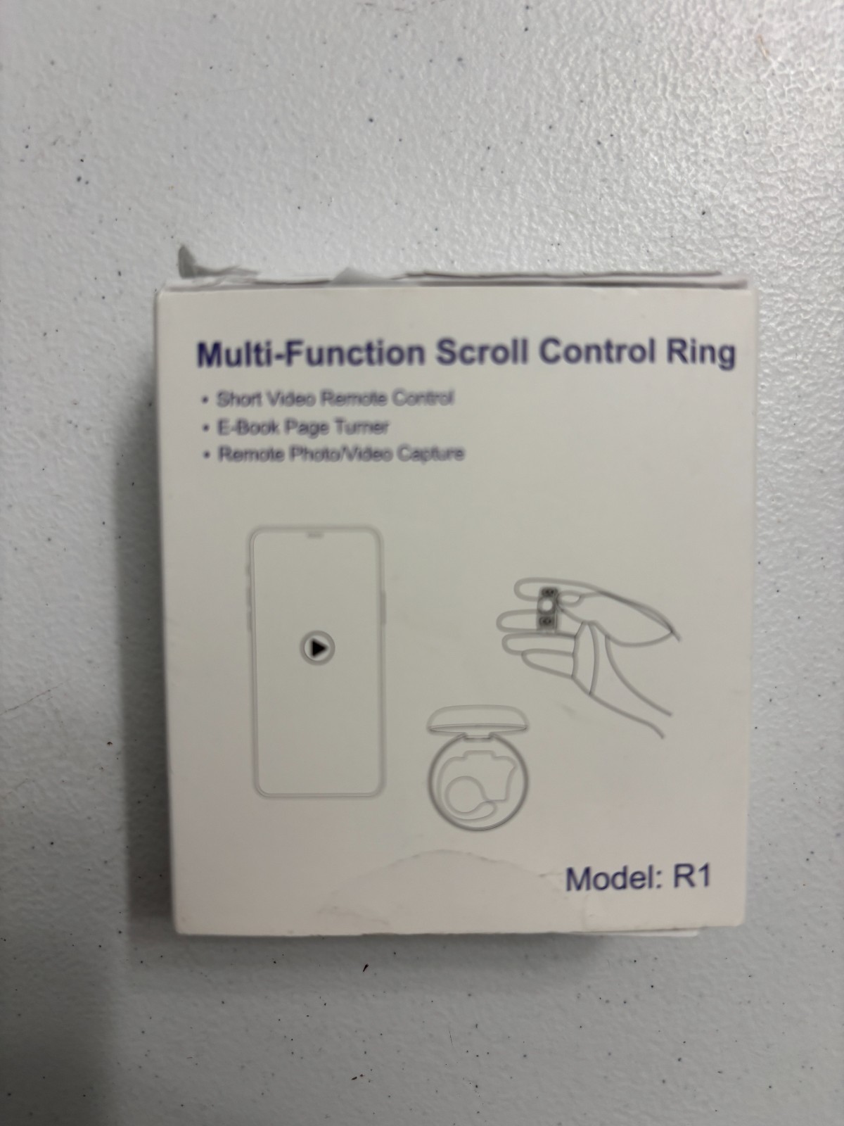 Remote Scrolling Ring: TikTok, Camera Shutter for iPhone/Android Model: R1