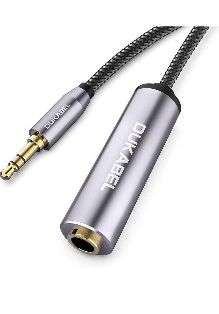 Headphones Adaptor. 1/4” To 1/8” Audio  Adapter. 6.35mm To 3.5mm Aux Cable.