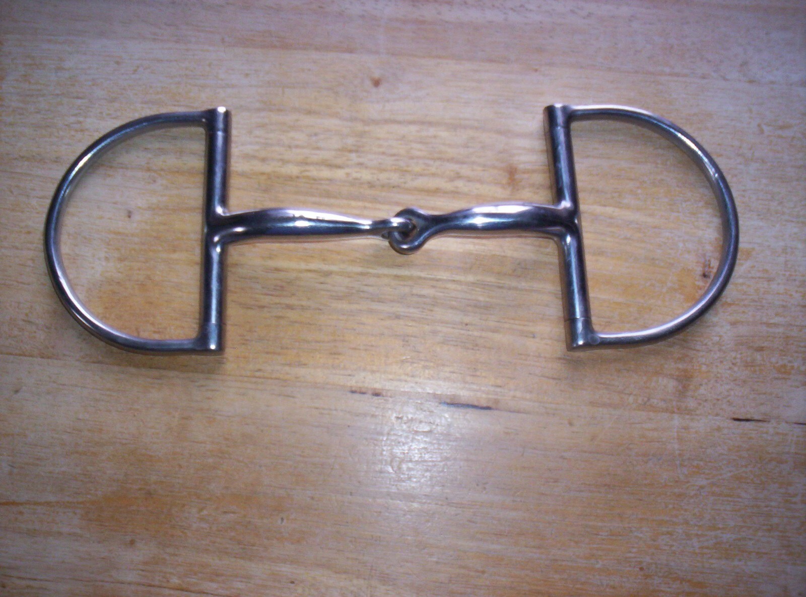 Gently Used Korsteel  Stainless Hunter Dee  Snaffle Bit  5" mouth