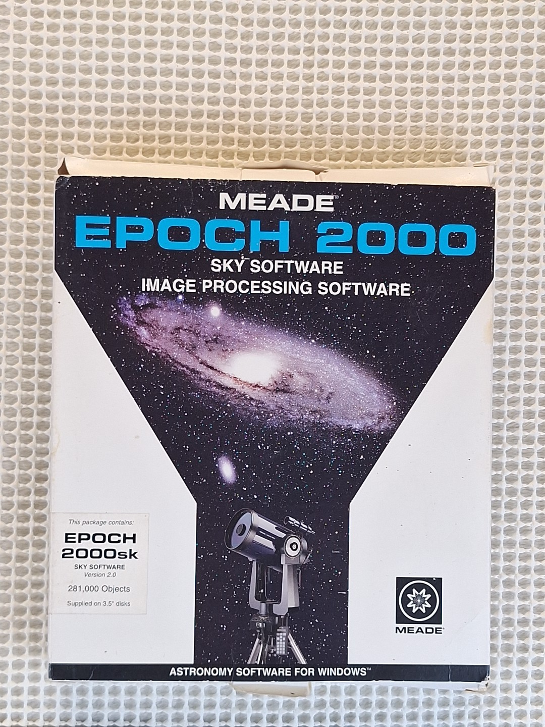 Meade Epoch 2000 Astronomy Image Sky Processing Software for Windows 3.5" Disks