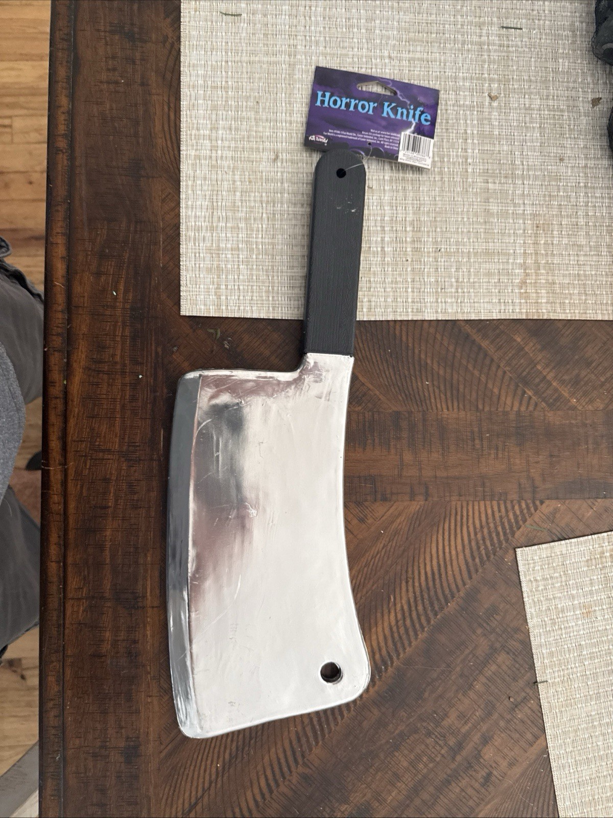 Plastic Toy Butcher Meat Cleaver  Halloween Prop Toy 16 Inches