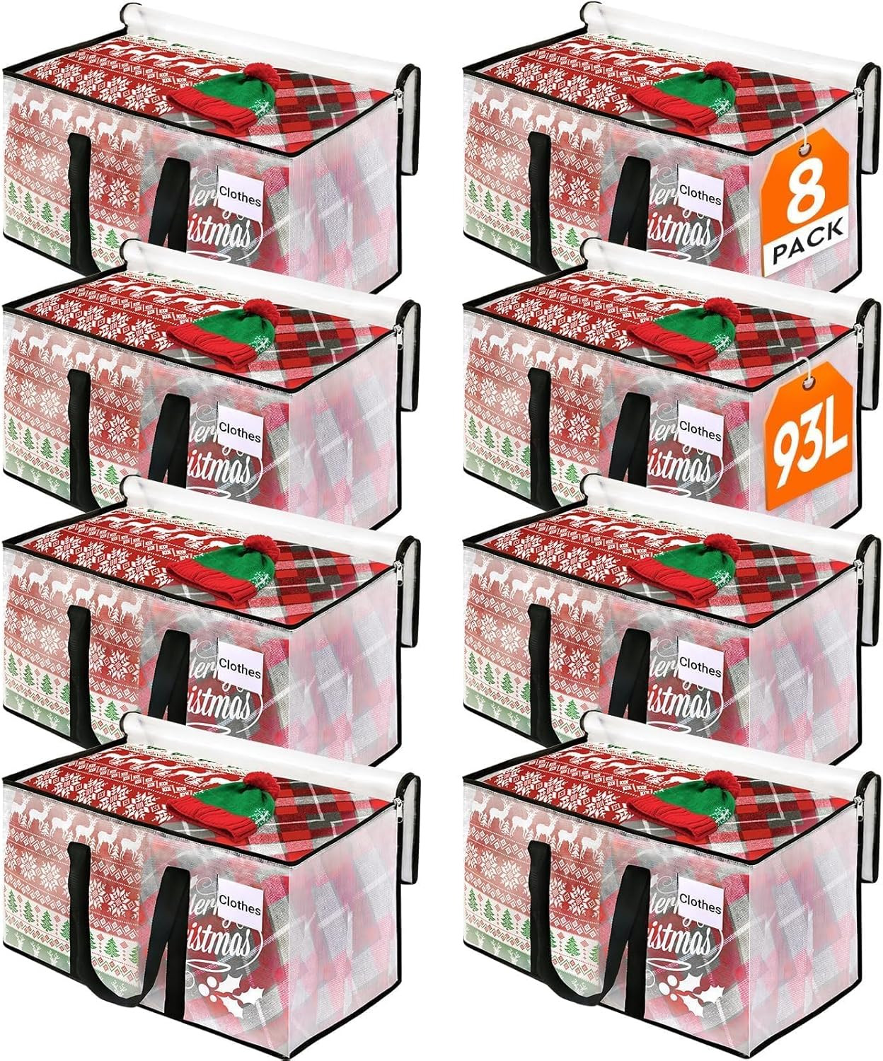 Moving Bags, 93L 8-Pack Storage Bags, Moving Boxes | Moving Box Heavy Duty Extra