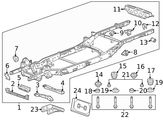 Genuine GM Radiator Upper Bracket 23133687