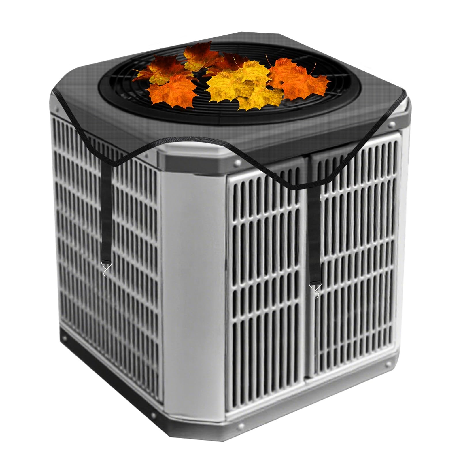 32" x 32" Black Polyester Mesh Outdoor Central AC Unit Cover