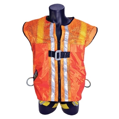 Guardian 02120 Large Orange Mesh Construction Tux Full Body Safety Harness