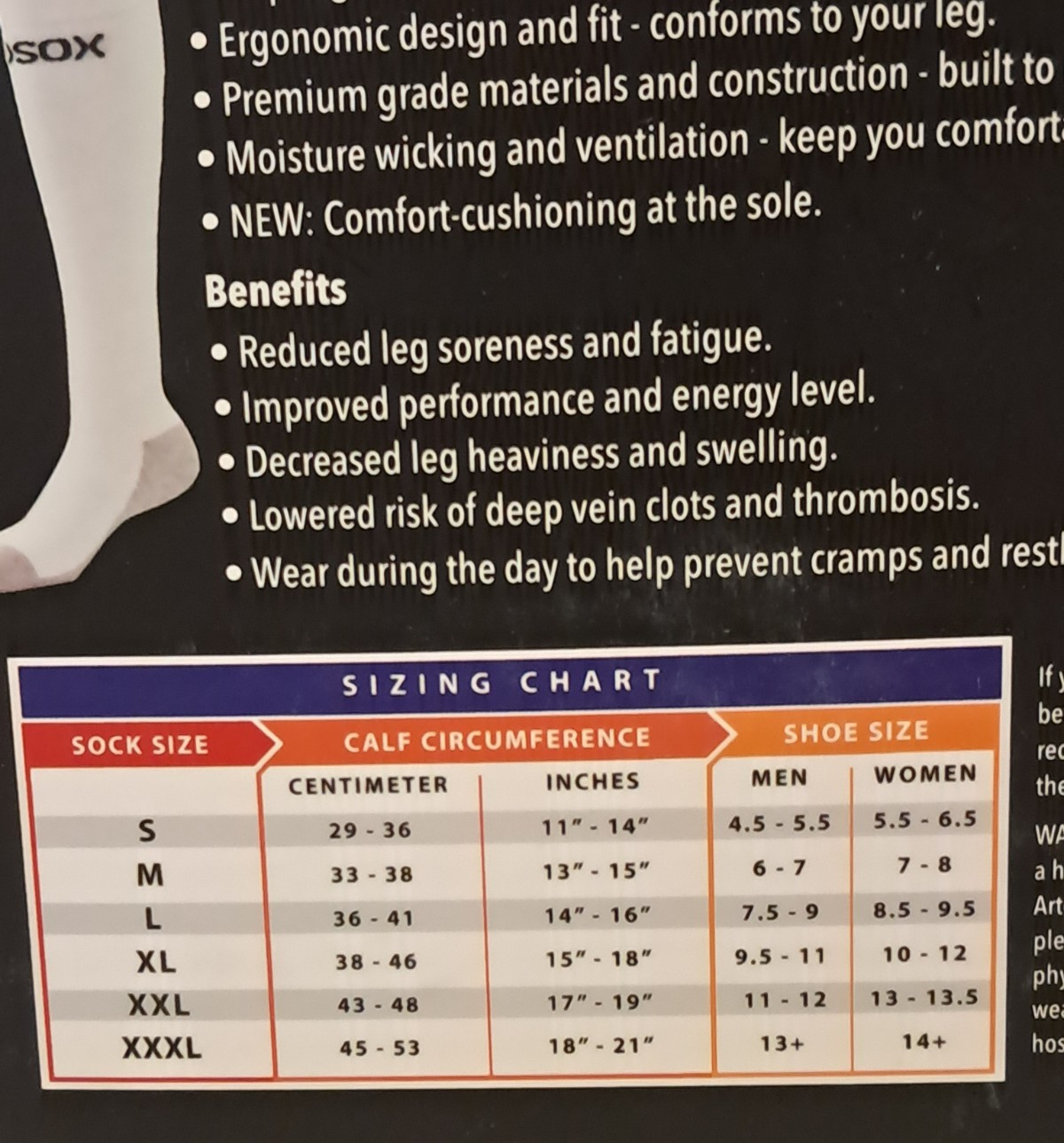 CirkTek MDSOX GRADUATED COMPRESSION SOCKS SIZE LARGE NEW