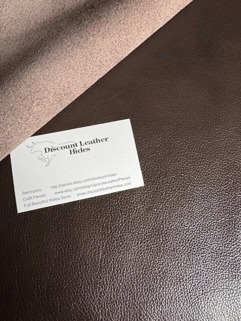 Derbyshire Brown Leather Remnant 15" by 15" ZZA31