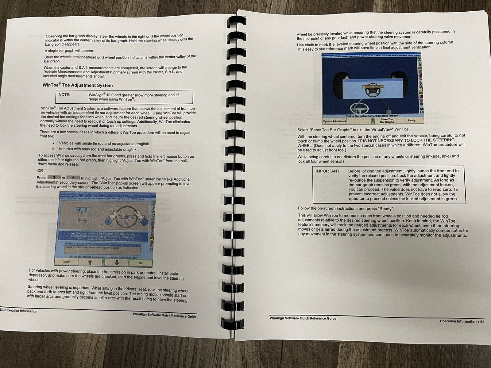 Hunter Engineering WinAlign Alignment Software Version 10 Manual