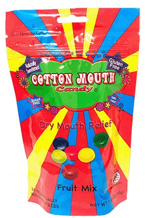 Cotton Mouth Candy Dry Mouth Relief Fruit Mix 3.3 Ounce Bag (1 Bag)