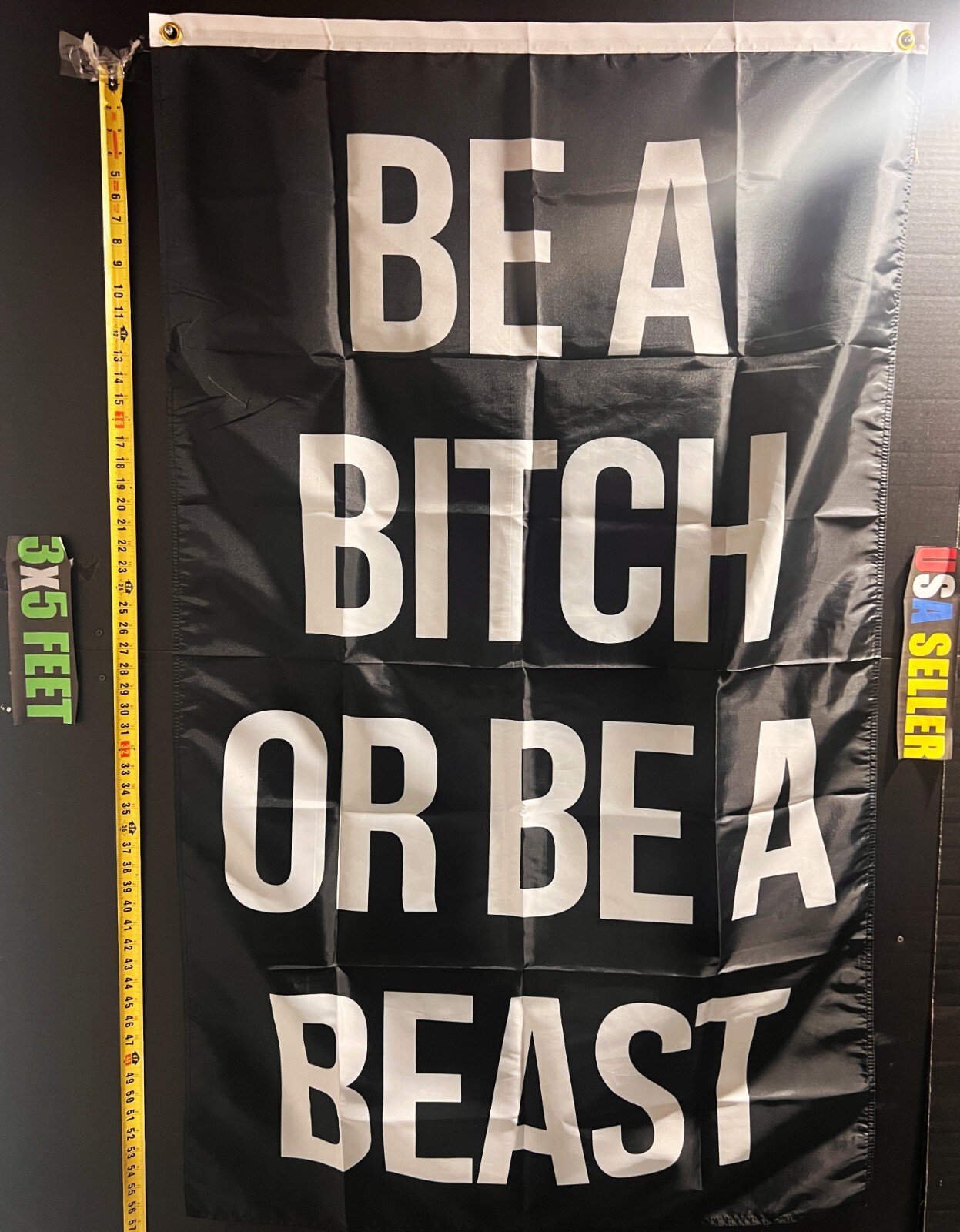 Motivation Flag FREE USA SHIP 3 Dorm Workout College Fitness Beer USA Sign 3x5'