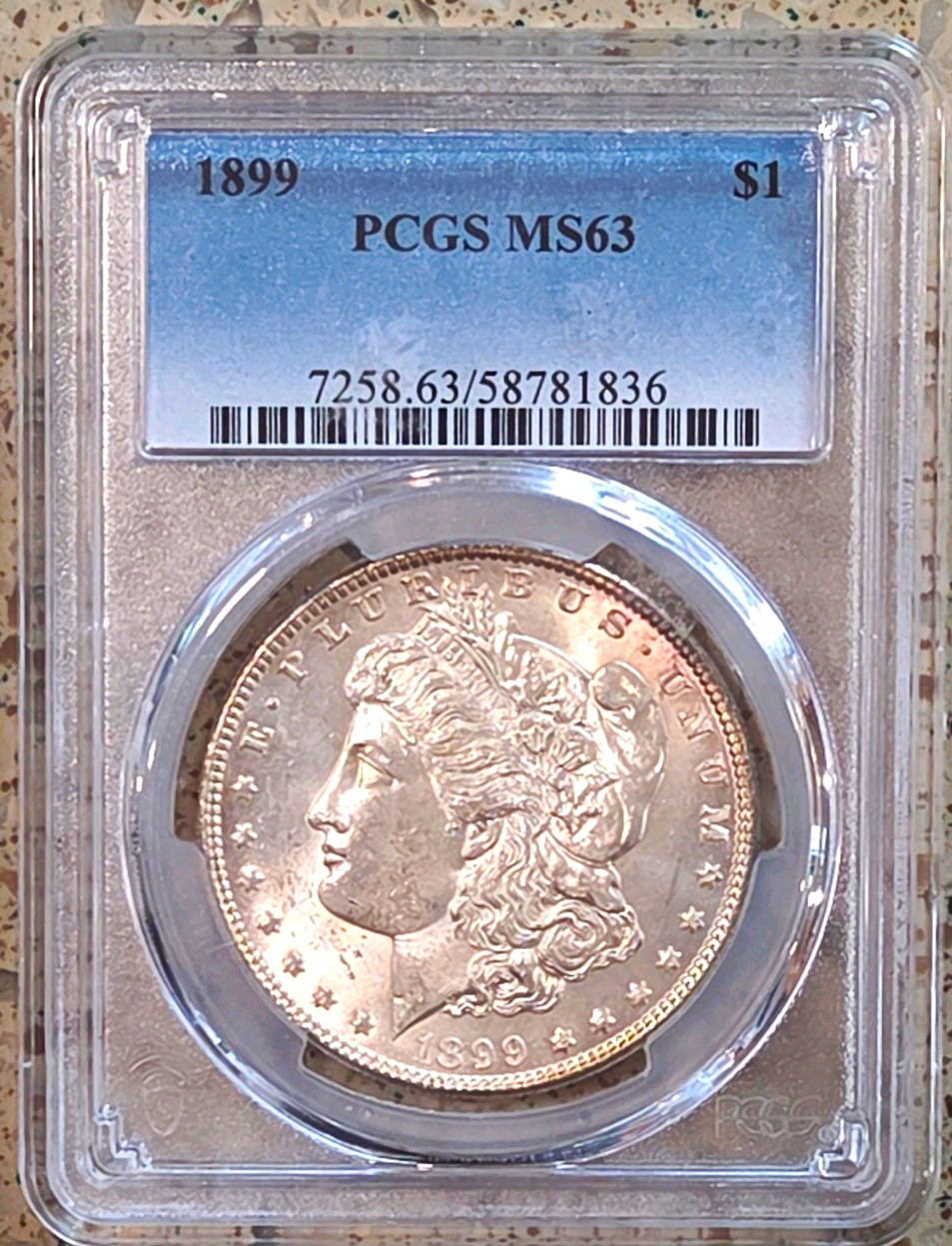 1899 P Morgan Silver Dollar Certified PCGS MS63