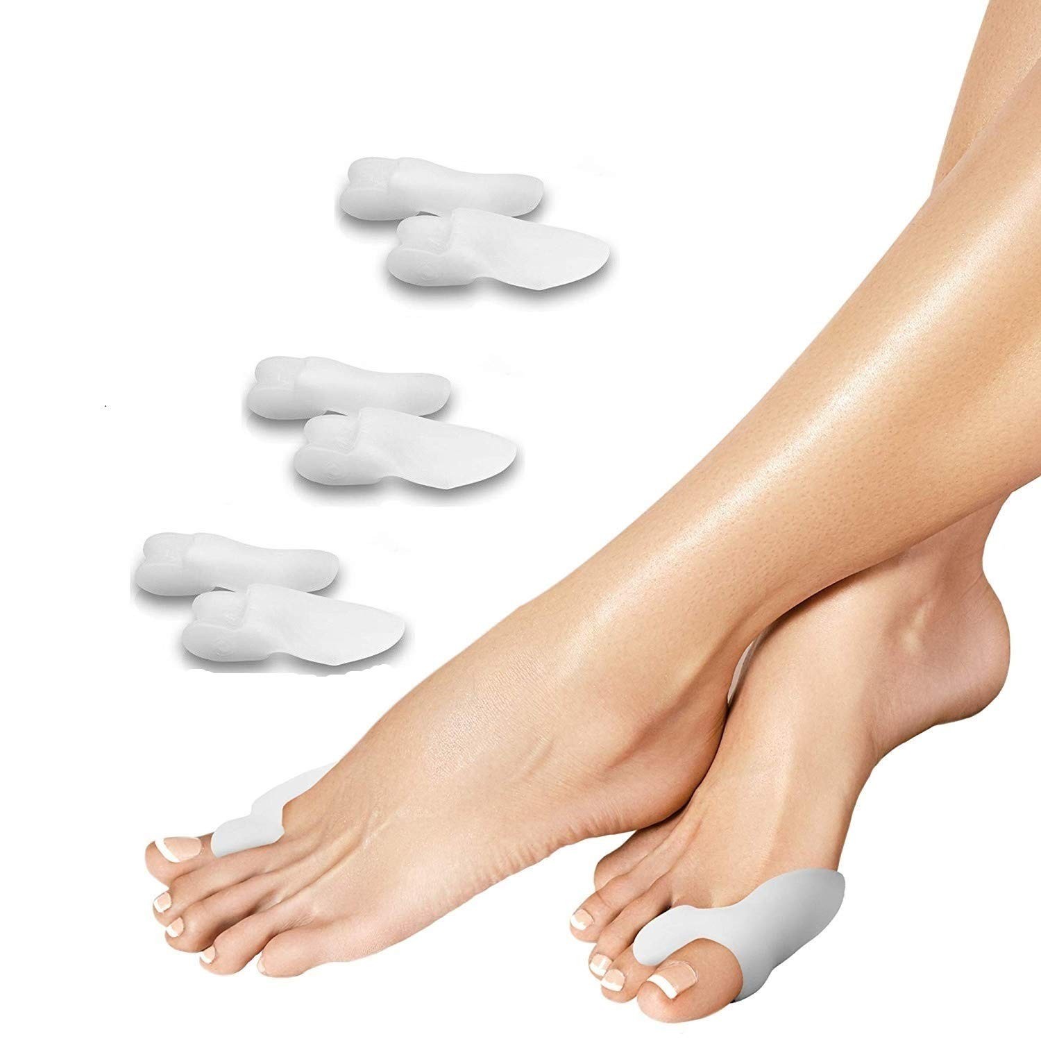 Set of 6 Toe Spreaders Hammer Toe Corrector Bunion Pads for the Ball of the Foot