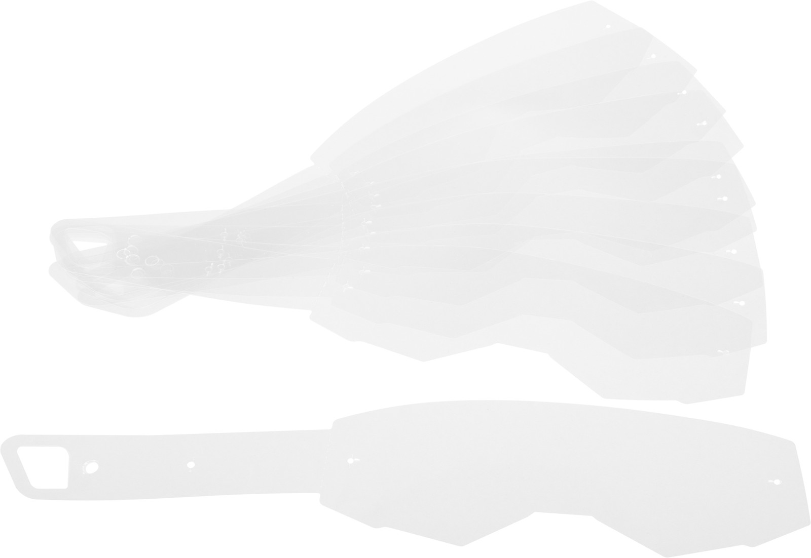 FLY RACING Zone/Focus Goggle Tear-Offs 10 Pack FLA-025 Fits Zone/Focus Goggles
