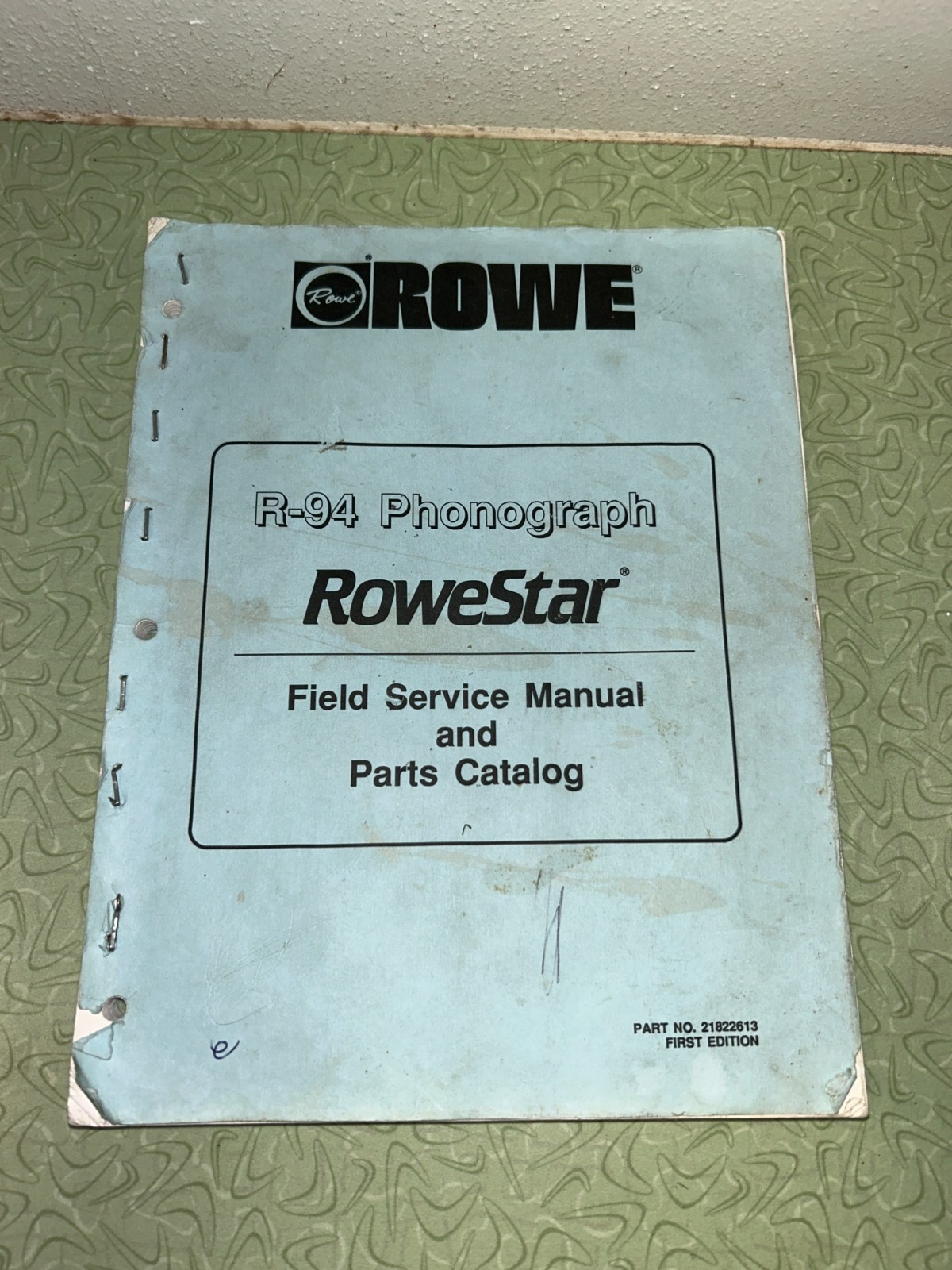 Rowe R-94 Field manual  & parts catalogue