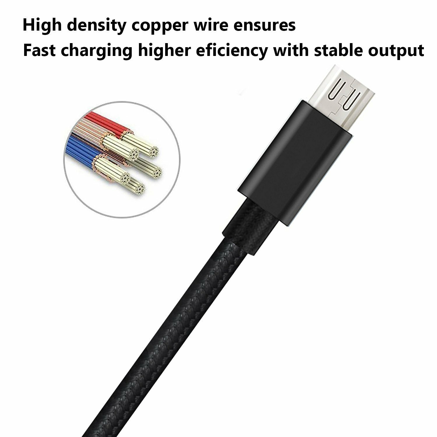 3x 10 FT Cable Cord Charger Wire Usb Smartphone Tablets For Android Phones