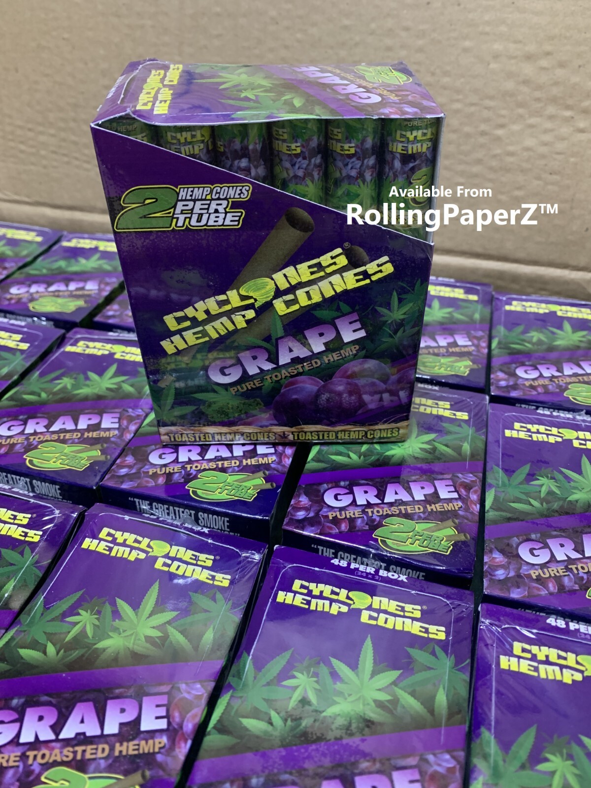 CYCLONES HMP CONES - GRAPE FLAVORED - BOX 24 TUBES/ 2 PER TUBE/ 48 CONES TOTAL