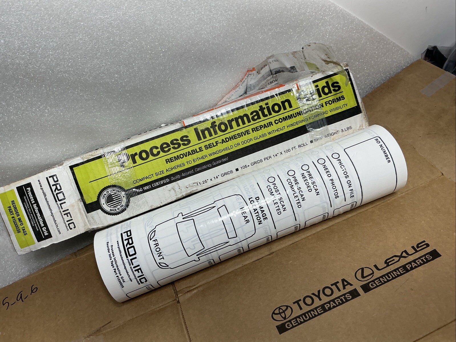 1 Roll Removable Self-adhesive Process Information grids 14”x11.5” #1500038