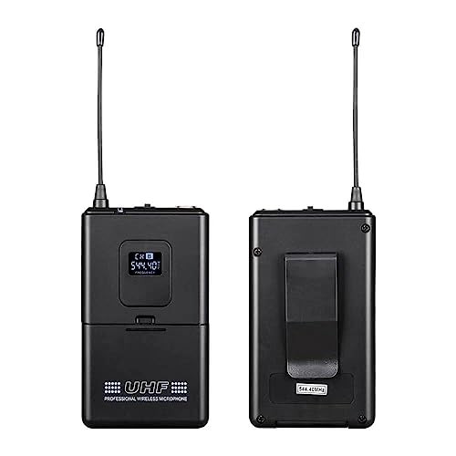 Wireless Microphone System UHF 6 lavalier Microphone Bodypacks Lapel Mic