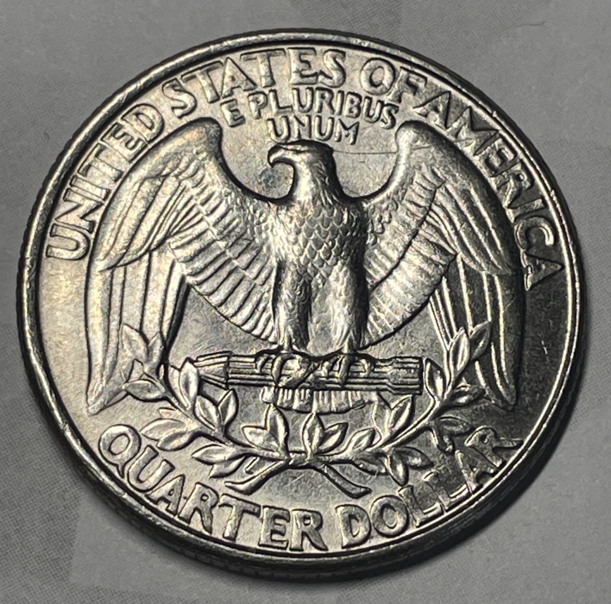 1993 P 25c Washington Quarter Reverse Die Crack Break Error