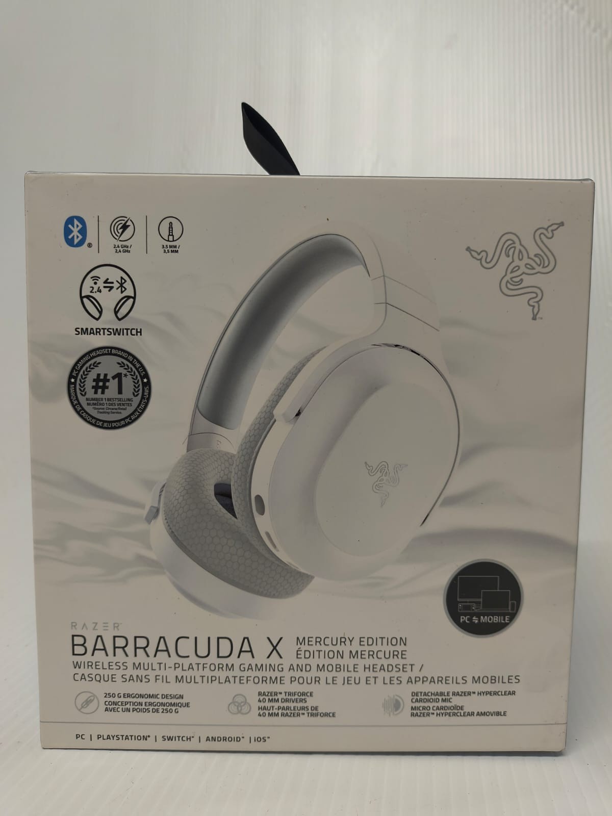 Razer Barracuda X Wireless Multiplatform Gaming and Mobile Headset Mercury Edtn