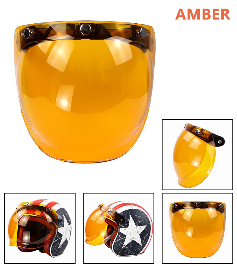 Open Face Helmet Visor Motorcycle Helmets Bubble Visor Flip Up Motorcycles Visor