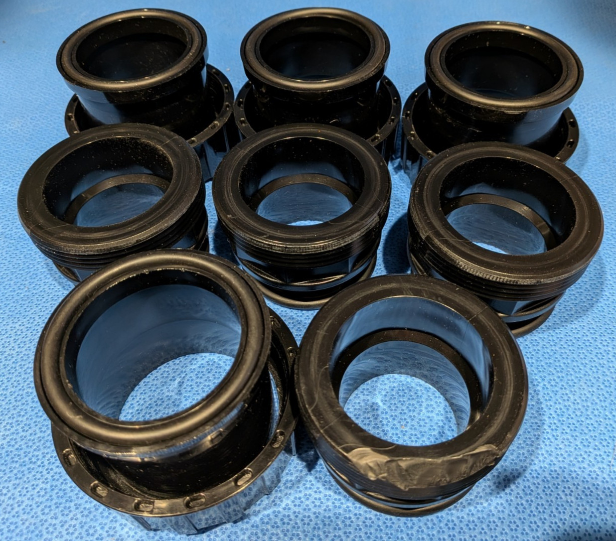 2" Hi Temp Union, Bulkhead Fitting Swimming Pool – 3 Pack