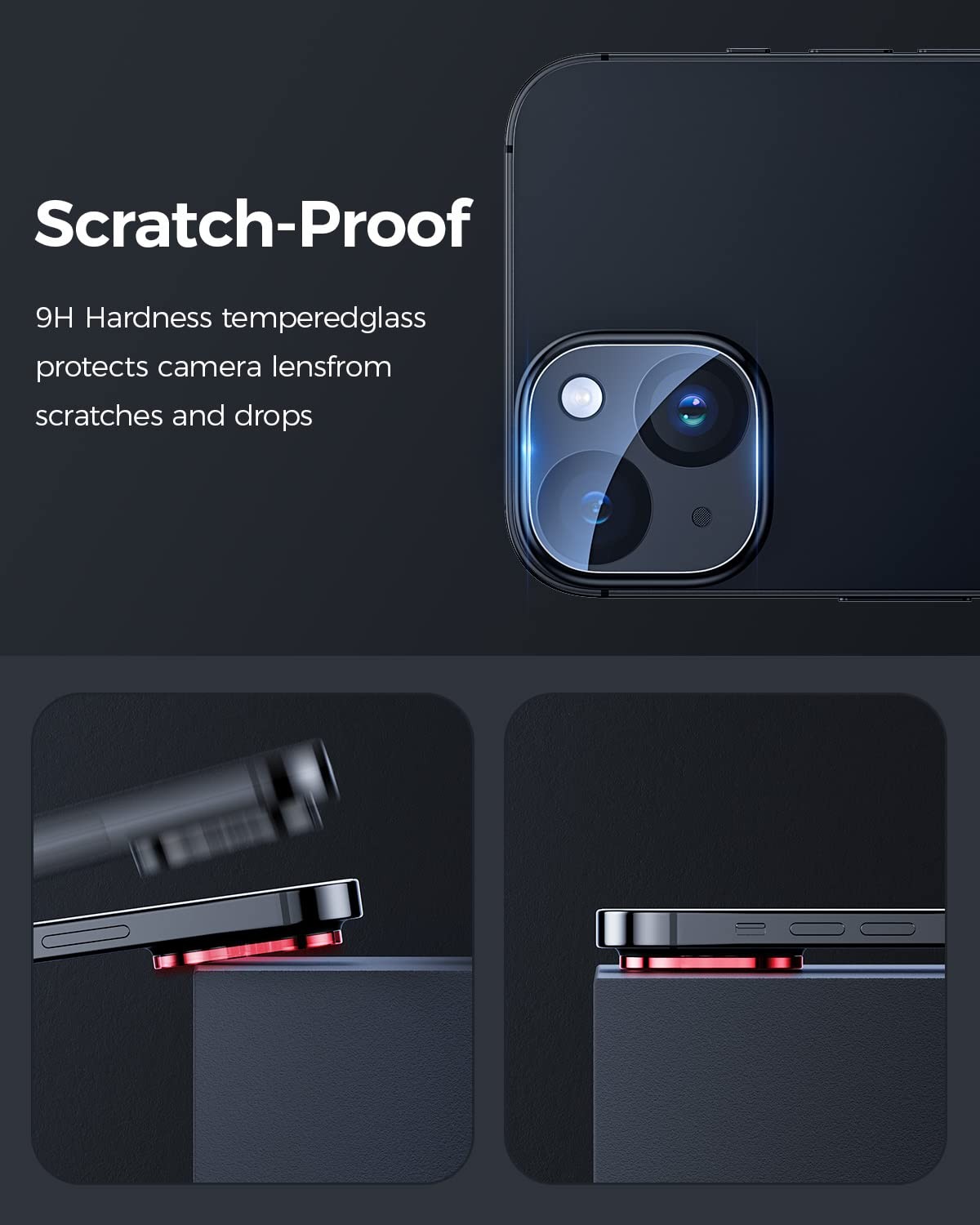 2 Pcs For iPhone 14 /14 Plus Camera Protector Tempered Glass Camera Lens Cover