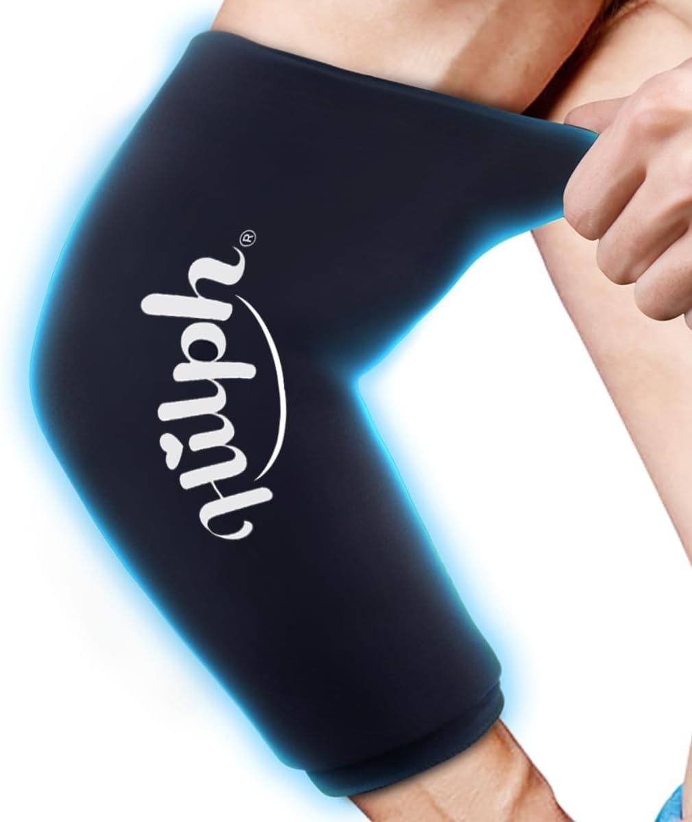 Hilph Elbow Ice Sleeve Arm Ice Packs for Injuries Reusable, Flexible Gel Cold Co