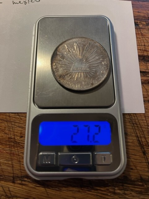 1890-As M 8 Reales/Silver/AU #17814