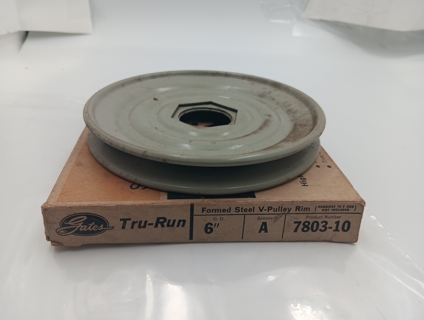 GATES TRU RUN V PULLEY RIM 7803-10 O.D. 6" Groove A