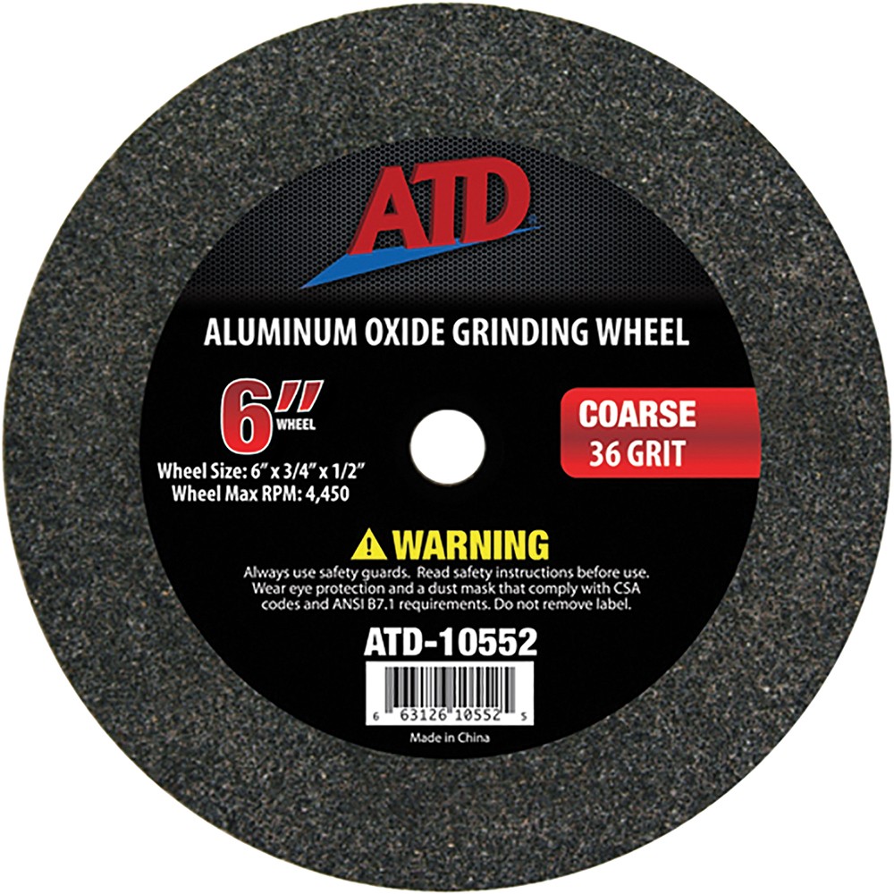 Replacement 6" Coarse Grit Grinding Wheel 10552 ATD 10552 663126105525