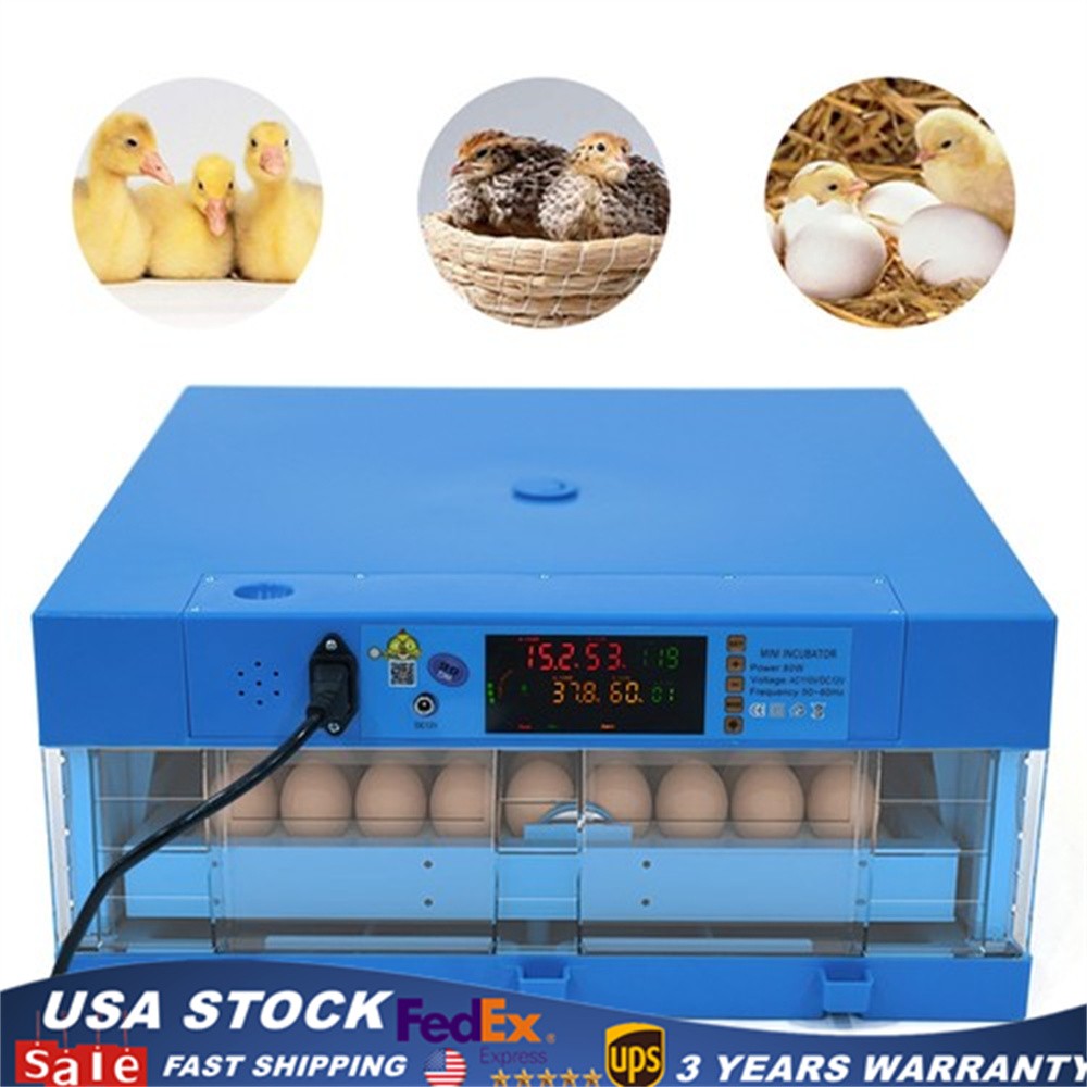 Digital Eggs Incubator Hatch Chicken Duck Egg Poultry Quail Turkey Auto-Turning
