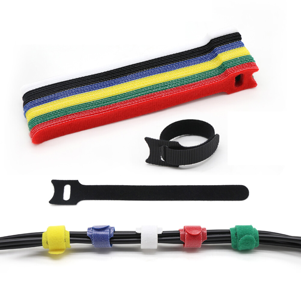 Reusable Ties Double Sided Hook & Loop Strapping Tape Cable Harness 12mm*150mm