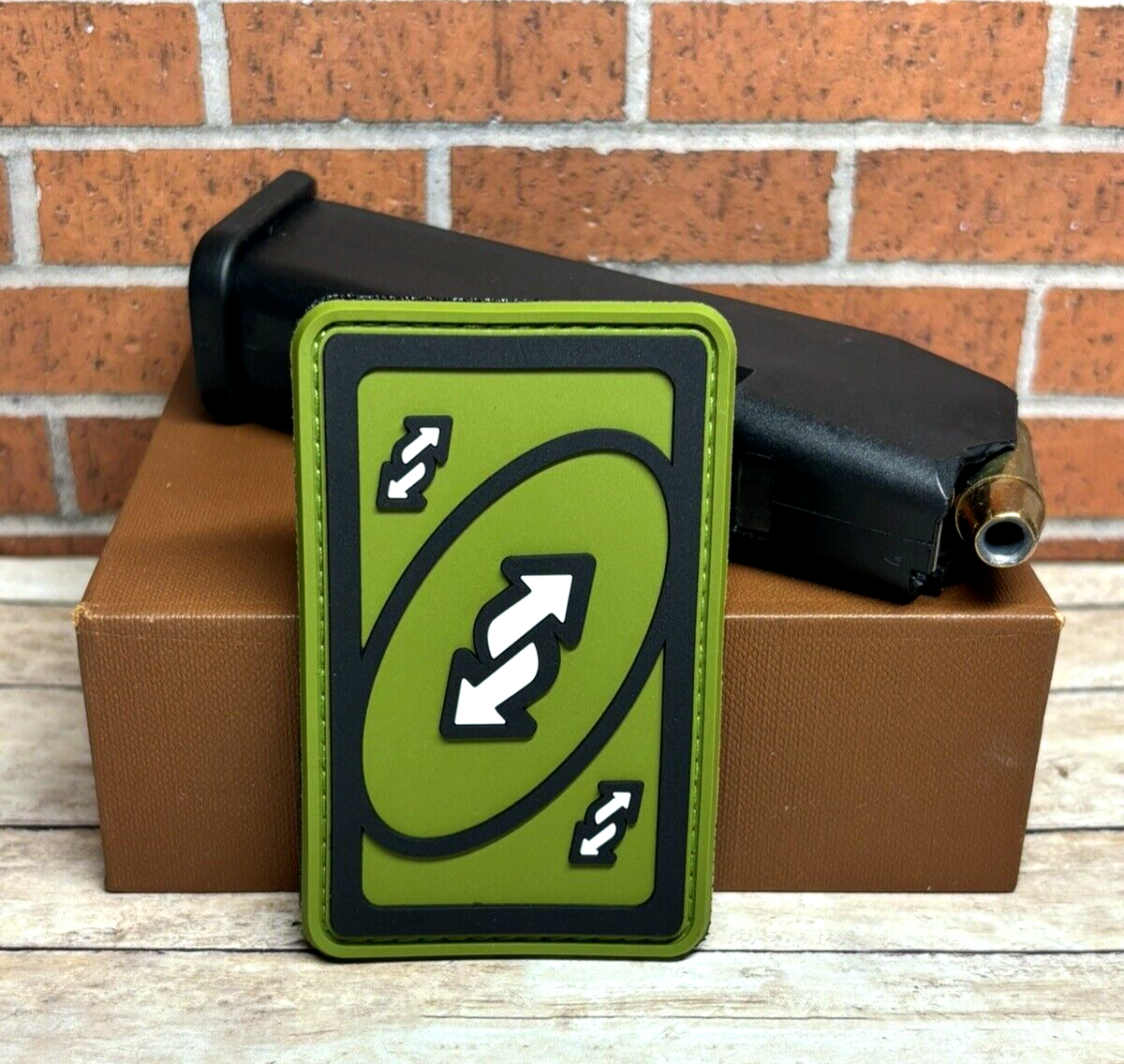 Tactical PVC Patch - Uno Reverse Card Patch - Green Uno Reverse Card PVC Patch