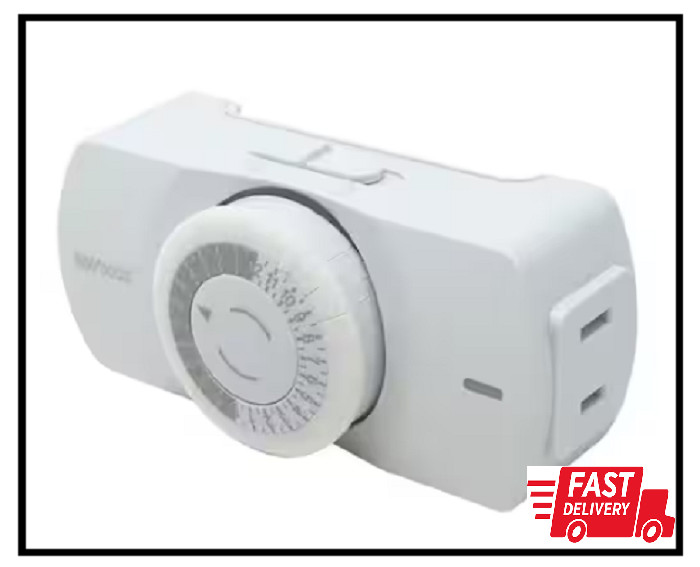 24 Hour Indoor Plug-In Polarized Outlet Mechanical Timer