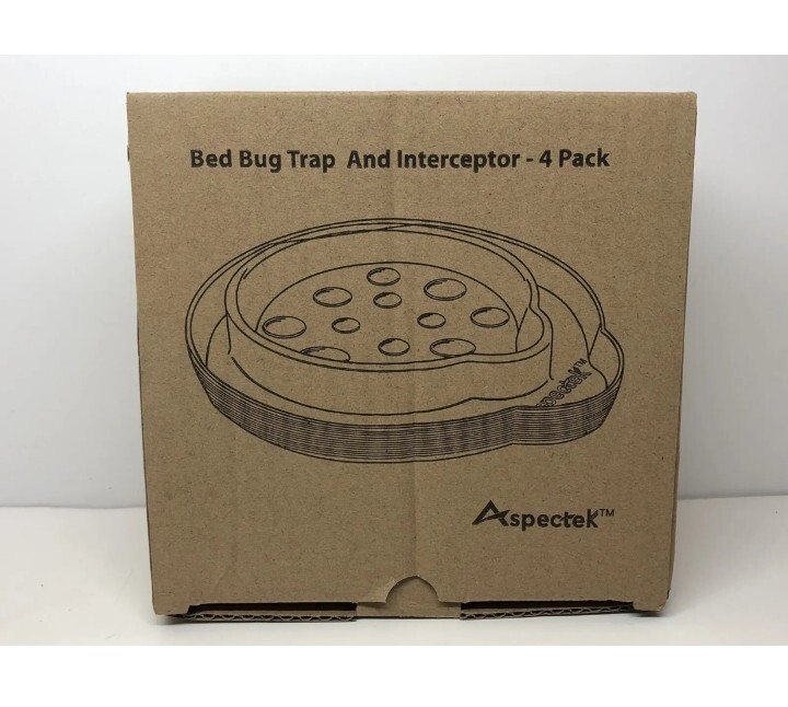 ASPECTEK Bed Bug Trap, Bed Bug Interceptor-Pack of 4. Insect Trap, Safe Eco Frnd