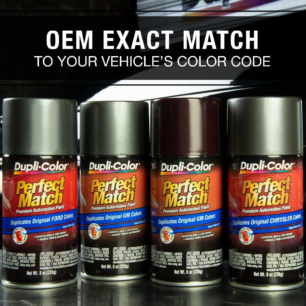 Dupli Color Perfect Match Automotive Spray Paint 8oz Fast Dry Titanium 1D4