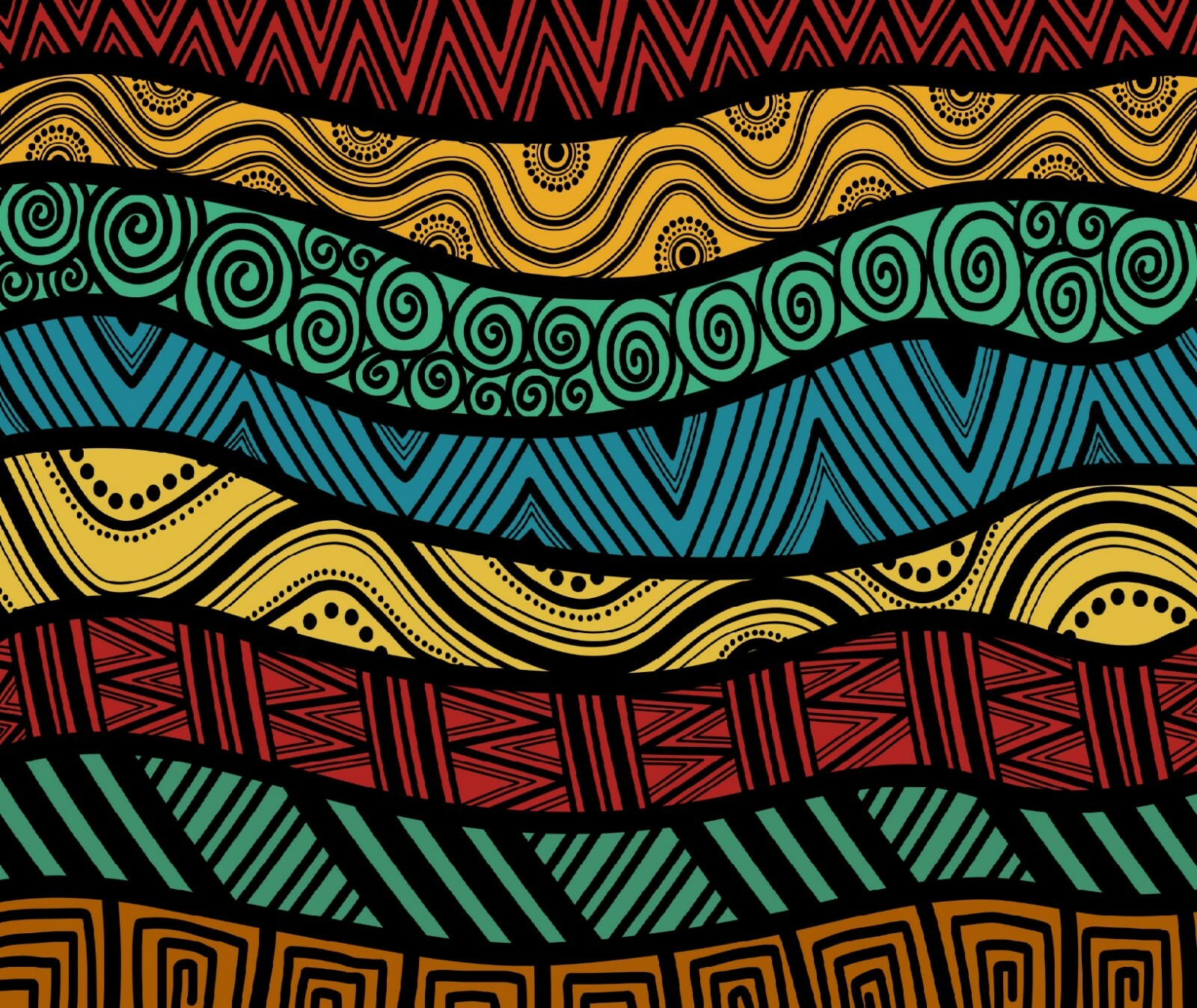 AFRICAN TRIBAL  DESIGN HOME DECOR COMPUTER MOUSE PAD 9 X 7