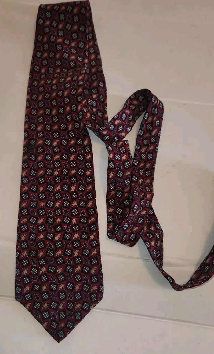 Mens Funky John Henry Tie 100% Silk Classic Office Business Lawyer