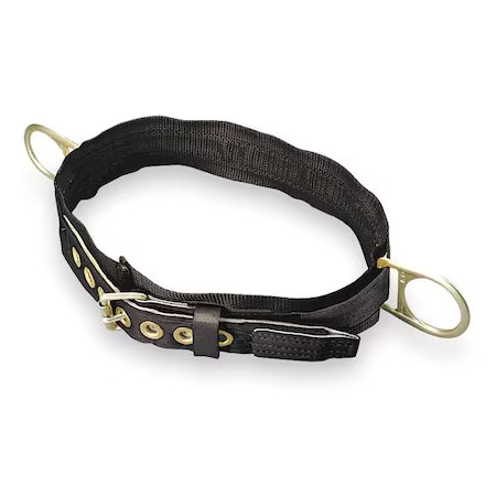 Miller 2Na/Sbk Body Belt, 2 D-Rings, Hips Location, Stainless Steel, Includes