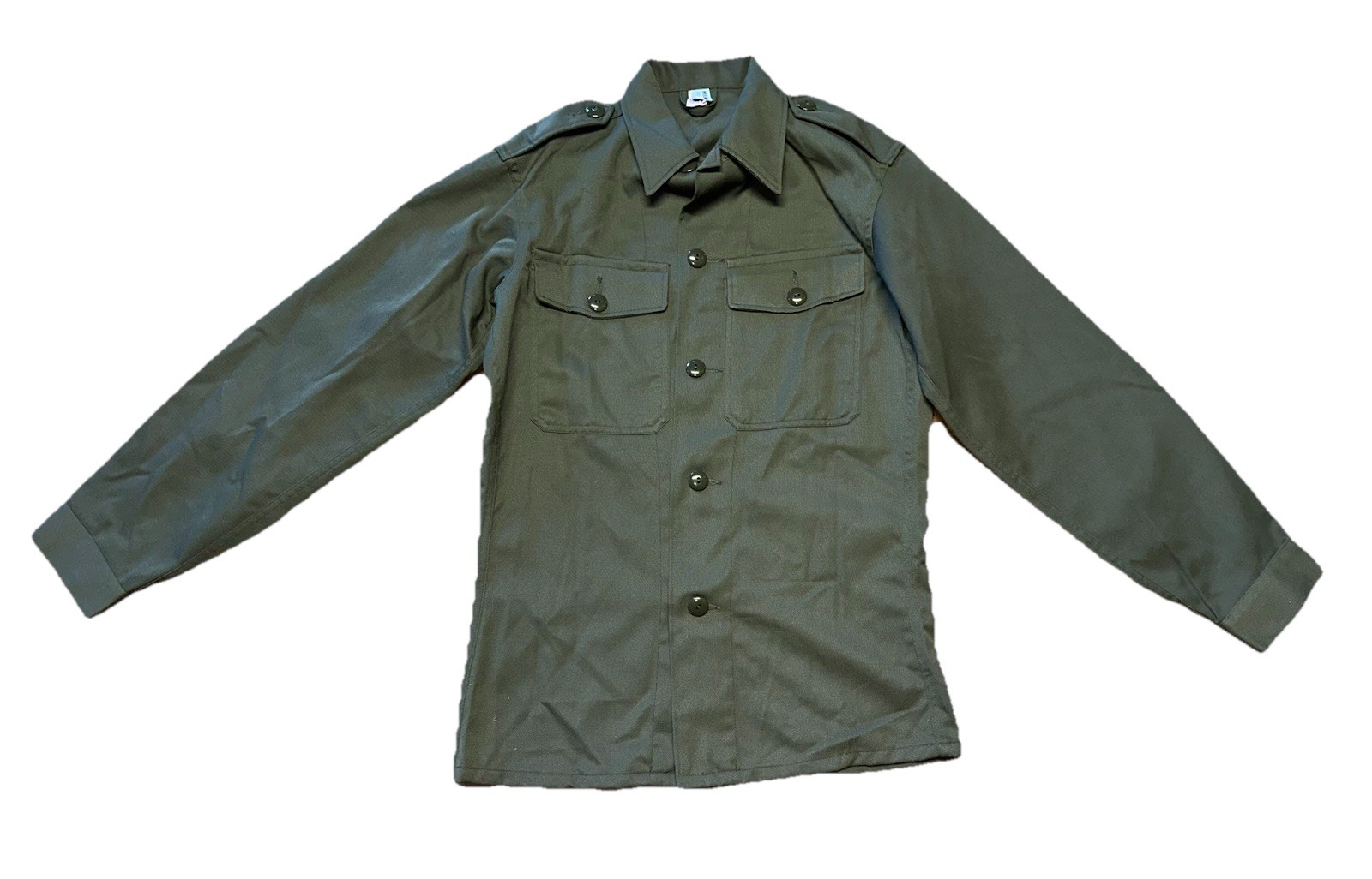 VTG 88 Austrian Military Field Shirt Jacket Heereseigentum Trevira Army Green S