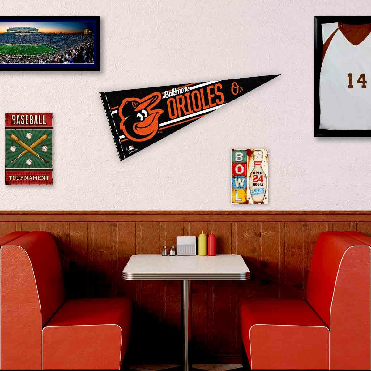 Baltimore Orioles MLB 12 in X 30 in Pennant