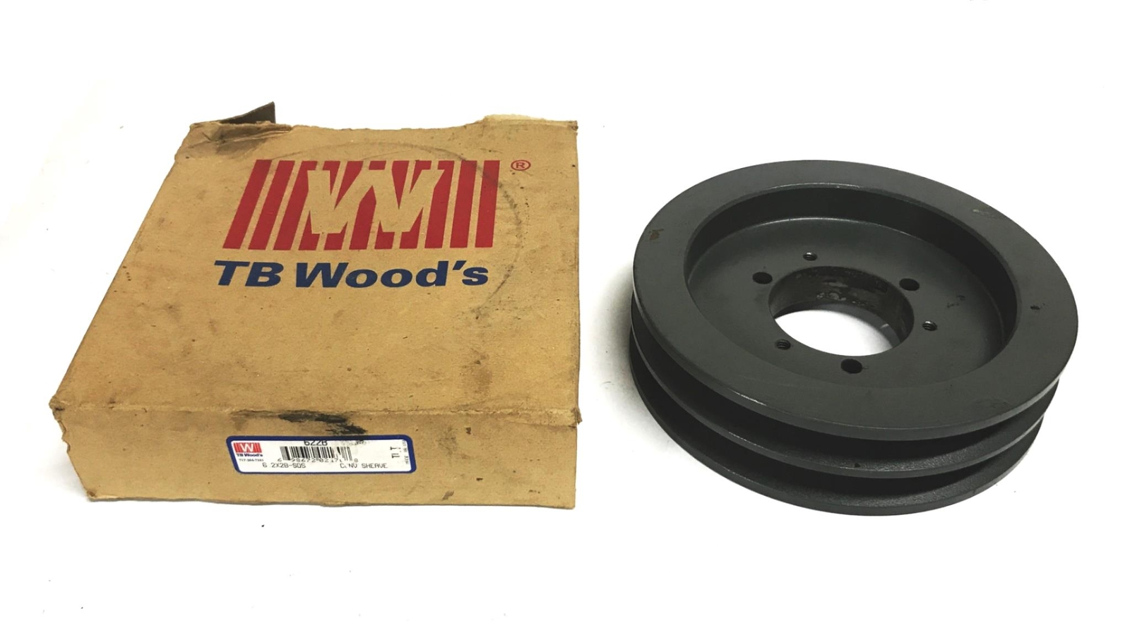TB Woods 2-Groove V-Belt Sheave/Pulley 622B-6.2X2B-SDS NOS