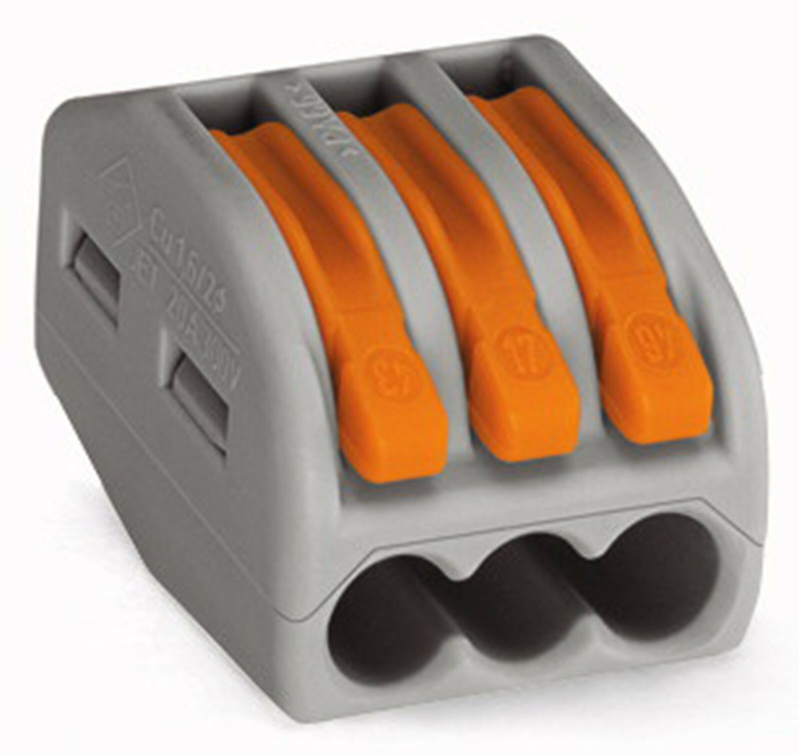 Wago 222-413 LEVER-NUTS 3 Conductor Compact Connectors 100 PK