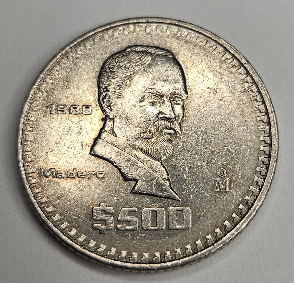 1988 Mexico 500 Pesos - Mexican Coin - Copper Nickel - World Coin - Madero