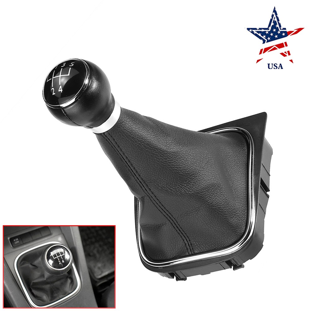 Fit Volkswagen Golf6 MK5 MK6 2005-14 Gear Shift knob Shifter Gaiter Boot Cover